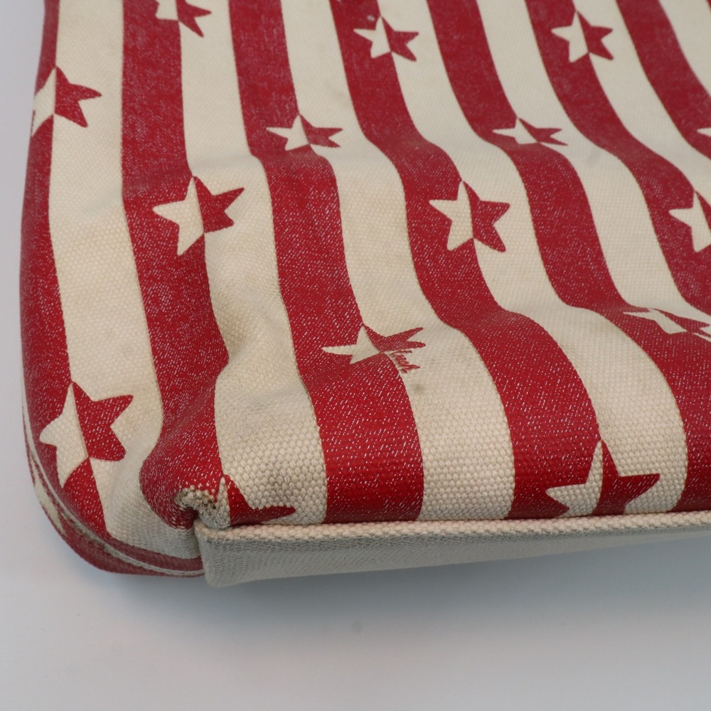 Coach Tote Bag Womens Large Red White Stars Stripes Americana Canvas D2047-1910 - Picture 9 of 15